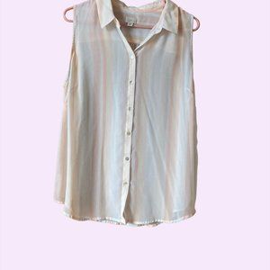 2/$8 Women's sleeveless collared button down